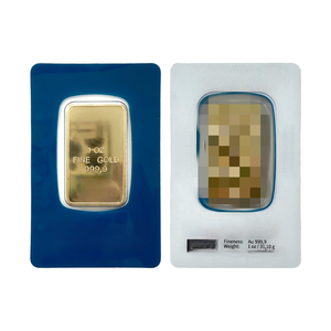 Barres <span class=keywords><strong>de</strong></span> métal non magnétiques avec numéro <span class=keywords><strong>de</strong></span> série, Suisse, <span class=keywords><strong>1</strong></span> oz/31,<span class=keywords><strong>1</strong></span> g, artisanat métallique, cadeau, lingots plaqués <span class=keywords><strong>or</strong></span> avec emballage blister - Product Image 3