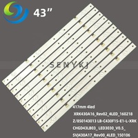 Bande LED pour téléviseur LB-C430U14-E2-L-G1-XRK1 XRK430A16(S)-Rev00-4LED-0226 43D3700 43D2060 43u1 43n1 43A1u 43c1u 43u3c
