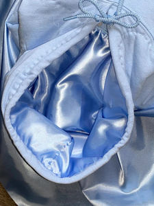 New Solid Colour Casual Loose Luxury Custom Unisex Logo Satin Lined Sweatshirt Oversized Satin Lined Silk Hooded - Product Image 3