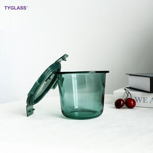 وعاء زجاجي سلطة ملون كهرماني لفرن الميكروويف - Product Image 1