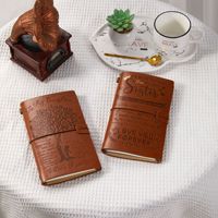Carnet de notes vintage en cuir souple à reliure spirale, personnalisable avec fente pour cartes – Offre spéciale