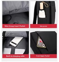 Sac à dos d'affaires Oxford 17 pouces pour ordinateur portable, sacoche de transport pour homme, sac à dos de voyage personnalisé pour ordinateur portable