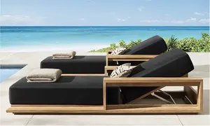 Sassanid Outdoor Patio Garden Sets Hotel Bahia Natural Teak Beach Chaise Furniture Modern Luxury Outdoor Furniture