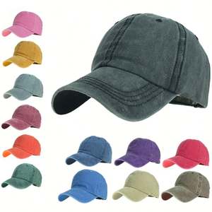 Gorras de Béisbol al por Mayor, Color Sólido, Sin Estructura, de Poliéster/Algodón, Estilo Dad Hat, 6 Paneles, Lavadas, Desgastadas, con Logotipo Personalizado para Negocios - Product Image 2
