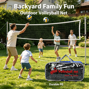 Red <span class=keywords><strong>de</strong></span> Voleibol Plegable y Portátil para Recreación Diaria, Red Estándar Resistente al Agua con <span class=keywords><strong>Malla</strong></span> <span class=keywords><strong>de</strong></span> PE para Deportes en Interiores y Exteriores - Product Image 2
