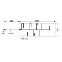 Antenne de contre-mesure d'interférence SIGNALWELL SW-JMA-045 LoRa/LPWAN GPS FPV UAV 800MHz 900MHz 1.2GHz 1.4GHz 1.5GHz - Mâle