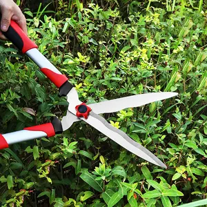 Recortadora de setos de jardín con mango rojo antideslizante de gran comodidad Herramienta de mano de jardín de acero SK5