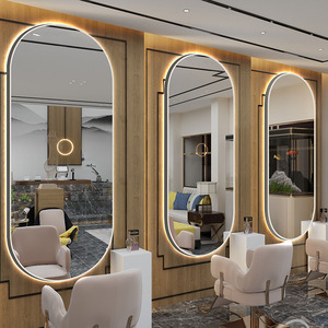 Stile moderno specchio parrucchiere salone di bellezza mobili da parete parrucchiere per il salone - Product Image 5