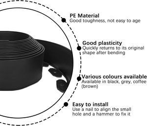 Hiện đại thân thiện với môi cảnh quan vườn edging 33ft (4in cao) 30-mảnh màu đen nhự<span class=keywords><strong>a</strong></span> gai linh hoạt hoa giường cây bao quanh - Product Image 4