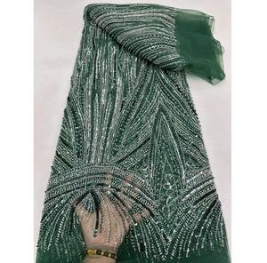 Ventes directes chine gros métallisé dentelle tissu belle perlée ou Standard bon <span class=keywords><strong>prix</strong></span> indien George 2024 Style chaud - Product Image 2