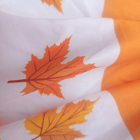Guirlande de drapeaux plissés en polyester à séchage rapide, motif feuille d'érable, demi-cercle, pour décoration extérieure de fête de la Moisson et de Thanksgiving
