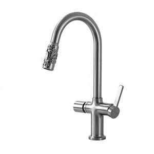 Modern <b>Brushed</b> Brass Touchless Sensor LED Basin Tap Ceramic Valve Core Single Hole <b>Deck</b> Mounted Single Handle Bathroom Faucet - Product Image 4