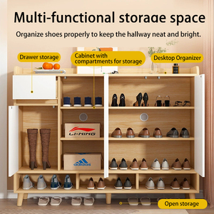 Scarpiera/Portascarpe in Legno Semplice e Moderno, Durevole, Grande Capacità, Soluzione di Stoccaggio Economica per la Casa, <span class=keywords><strong>Salvaspazio</strong></span>, Regolabile - Product Image 6