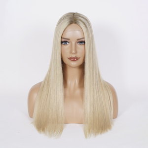 Parrucca Lace Front in <span class=keywords><strong>Capelli</strong></span> Umani Vergini Europei Pronta per la Spedizione, Nodo Singolo <span class=keywords><strong>5.0</strong></span>, 16-24 Pollici, Bionda per Donna Bianca - Product Image 4