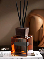 50ml/100ml/150ml couvercle en bois sans feu carré décoration de la maison voiture hôtel roseau bouteille d'aromathérapie