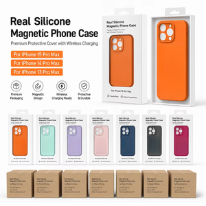 Funda Magnética de Silicona <span class=keywords><strong>Real</strong></span> Personalizada para <span class=keywords><strong>iPhone</strong></span> 15 <span class=keywords><strong>14</strong></span> 13 <span class=keywords><strong>Pro</strong></span> <span class=keywords><strong>Max</strong></span>, Cubierta Protectora Premium con Carga Inalámbrica - Product Image 4