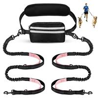 Kingtale En gros Laisse double personnalisée pour 2 chiens avec sangle de maintien lombaire pour chiens de taille moyenne à grande