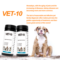 10 Tiras Reactivas Veterinarias VET-10 para Orina de Perros y Gatos con Especialidad Anti-VC, Certificadas por la CE para Análisis de Orina y Chequeo Animal