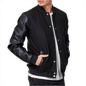 Best Quality Winter Varsity <b>Jacket</b> OEM Service Custom Front Print V-neck Casual Men Windproof Breathable All Sizes Available - Product Image 3