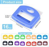 Ensemble de capuchons de clés en silicone colorés YDS avec étiquette imprimée vierge, identificateurs de couleur pour clés de maison