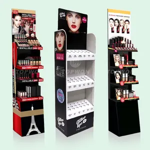Retail Shop Lipstick Display Rack Custom Cardboard Lipstick Display Stand