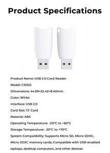 Lecteur de <span class=keywords><strong>carte</strong></span> TF USB <span class=keywords><strong>2</strong></span>.0 portable en ABS, adaptateur de <span class=keywords><strong>carte</strong></span> mémoire Plug & Play pour ordinateurs portables – Meilleures ventes - Product Image 3