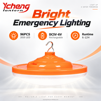 Lampe de camping LED rechargeable 200W, 4800mAh, lanterne d'urgence portable suspendue UFO avec une autonomie de 6 à 12 heures