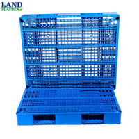 Palette en plastique HDPE à double niveau à quatre entrées, capacité statique de 6 tonnes, utilisation industrielle, renforcée en acier pour entrepôt et logistique