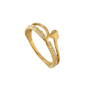 2401 zhongqi fashion cutting titanium steel ring niche design love engraved stainless jewelry manufacturers