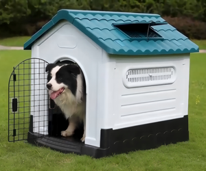 Casa para Perros de Plástico PP al por Mayor, con Techo Tipo Toca de Árbol, Impermeable, con Base Bloqueable y Techo Desmontable para Perros de Exterior - Product Image 1