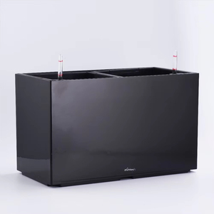 Cajas de macetas modulares cuadradas, maceta de flores de plástico de autoriego y grandes macetas de cerámica para exteriores, combinación de esquina del jarrón