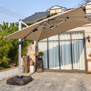 [Usine ZUOAN d'origine de Foshan] Parasols de plage en aluminium Parasols de soleil <span class=keywords><strong>Parasol</strong></span> cantilever <span class=keywords><strong>3x4m</strong></span> Banque d'alimentation solaire USB Lumière - Product Image 1