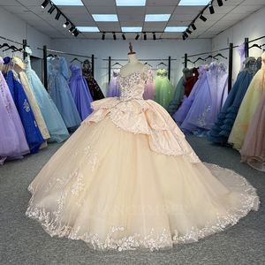 5959 Robes de Quinceañera élégantes couleur champagne, style Sweetheart, avec diamants, pour filles de 15 ans - Product Image 2