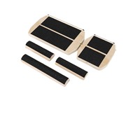 Tabla Inclinada de Madera Ajustable con Bandas de Resistencia, Portátil, para Fisioterapia, Rehabilitación, Estiramiento de Pantorrillas y Ejercicios