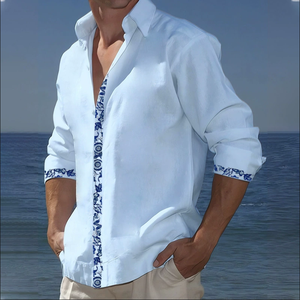 Personalizza una nuova camicia da <span class=keywords><strong>uomo</strong></span> a maniche lunghe alla moda stampata in 3D - Product Image 4