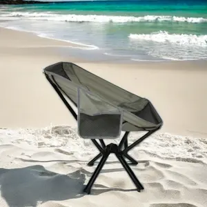 Nouvelle chaise de lune en alliage d'aluminium chaise de camping et de parc pliante à ouverture rapide tissu en nylon pratique et de petite taille