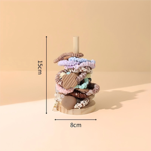 Support de rangement créatif en <span class=keywords><strong>bois</strong></span> massif pour élastiques à cheveux, anneaux à cheveux, cordes à cheveux, fleurs à cheveux, présentoir pour tête et bracelet - Product Image 1