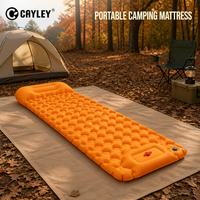 Matelas de couchage gonflable portable pour camping en plein air, avec pompe à pied, imperméable, pour la randonnée, le trekking et les voyages