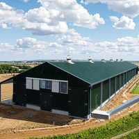 Structure en acier durable pour l'élevage de volailles, bâtiment polyvalent pour poulaillers/abris à poulets pour fermes