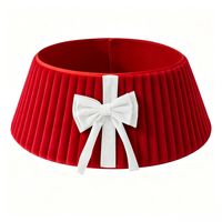 Collier de sapin de Noël rustique de luxe en fausse fourrure pelucheuse avec nœud, jupe de sapin douce style bohème, décoration de Noël