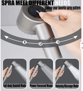 Soffione <span class=keywords><strong>Doccia</strong></span> Manuale a 3 Vie ad Alta Pressione con Filtro Creativo, Set <span class=keywords><strong>Doccia</strong></span> <span class=keywords><strong>per</strong></span> Bagno - Product Image 3