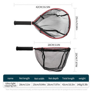 Saltwater Aluminum Alloy Landing <strong>Net</strong> Portable Lightweight Fishing <strong>Net</strong> Rubber Coated <strong>Fine</strong> <strong>Mesh</strong> <strong>Fish</strong> Catching <strong>Net</strong> - Product Image 5
