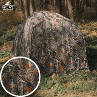 Tente de chasse dôme camouflage forestier en tissu Oxford, design imperméable quatre saisons, abri de camping extérieur pour 5-6 personnes, dissimulation