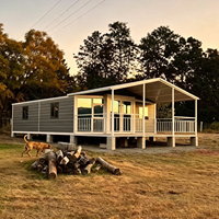 Maison conteneur extensible prête à l'emploi avec salle de bain et cuisine, maison conteneur modulaire préfabriquée de 20 pieds pour la vie en résidence, le glamping