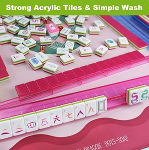 Vente en gros d'usine : Jeu de tuiles de Mahjong Oh My Mahjong <span class=keywords><strong>pour</strong></span> débutants, jeu de Mahjong de voyage aux couleurs pastel dans une boîte de luxe - Product Image 4