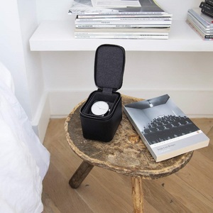 Biểu Tượng Tùy Chỉnh Đen PU Da Hình Chữ Nhật Hộp Đồng Hồ Cho Nam Giới Quà Tặng - Product Image 6