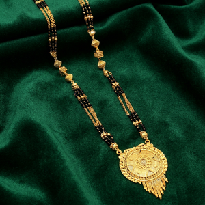Wholesale 24K Micro Gold Plated Long Pendant Mangalsutra, Traditional Indian Long Mangalsutra, Micro Gold Plated Wedding Jewelry - Product Image 1