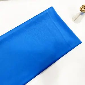 Polyester Stretch Imitation Acetate Fabric Imitation Acetate Satin Fabric Blue Stock 220g Satin Pure Silk Fabric