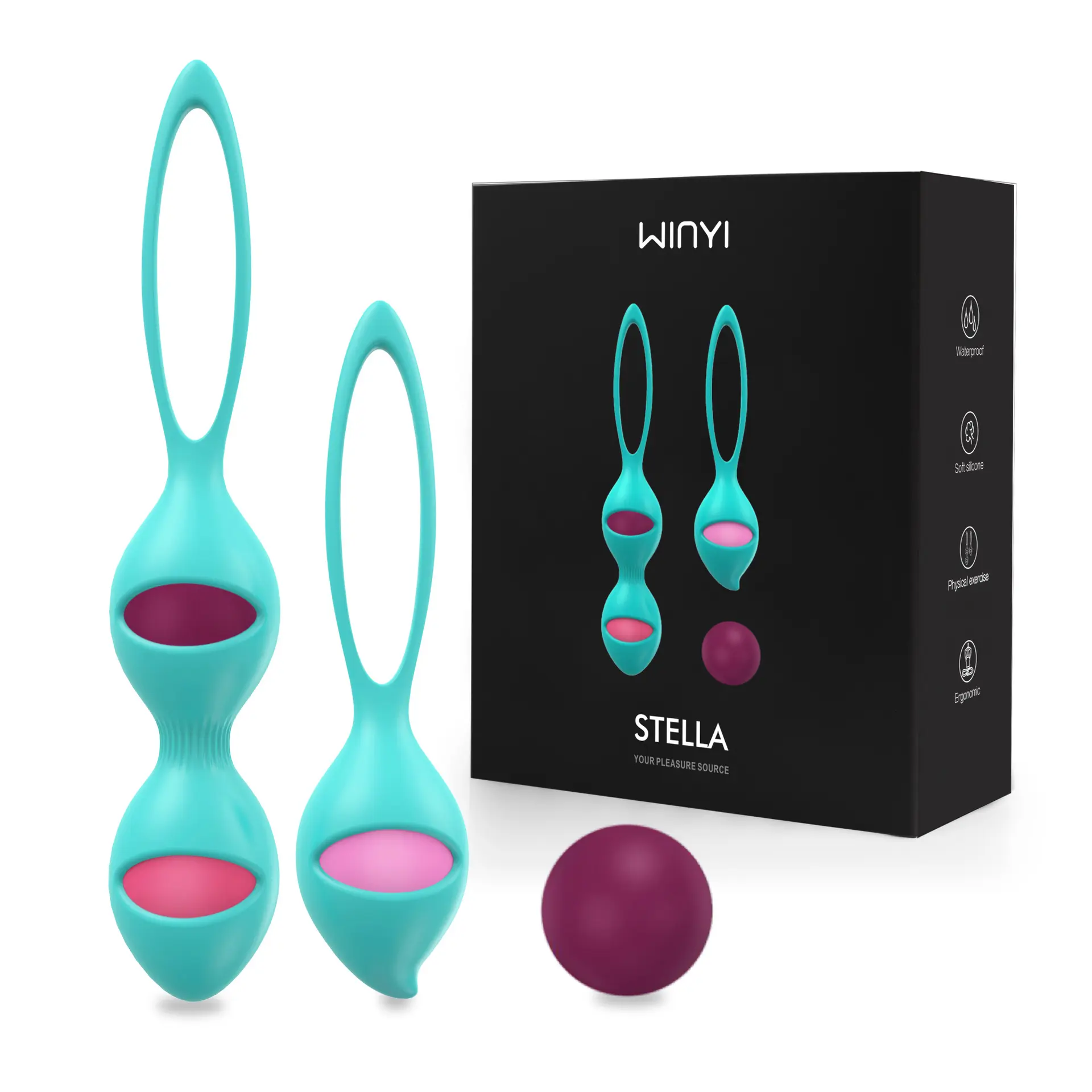 Kegel Women Postpartum Weighted Exercise Balls Beckenboden straffung und Stärkung der Blasen kontrolle Kegel Balls Vibrator