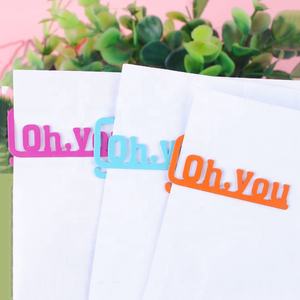 Pince à lettres <span class=keywords><strong>Oh</strong></span> you en métal coloré, 50 pièces, cadeaux de Promotion personnalisés, clips marque-page en métal - Product Image 2